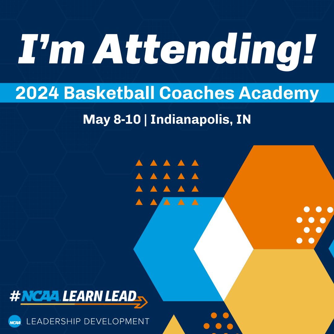 Excited to head to Indianapolis to participate in the 2024 NCAA Basketball Coaches Academy! #NCAALearnLead