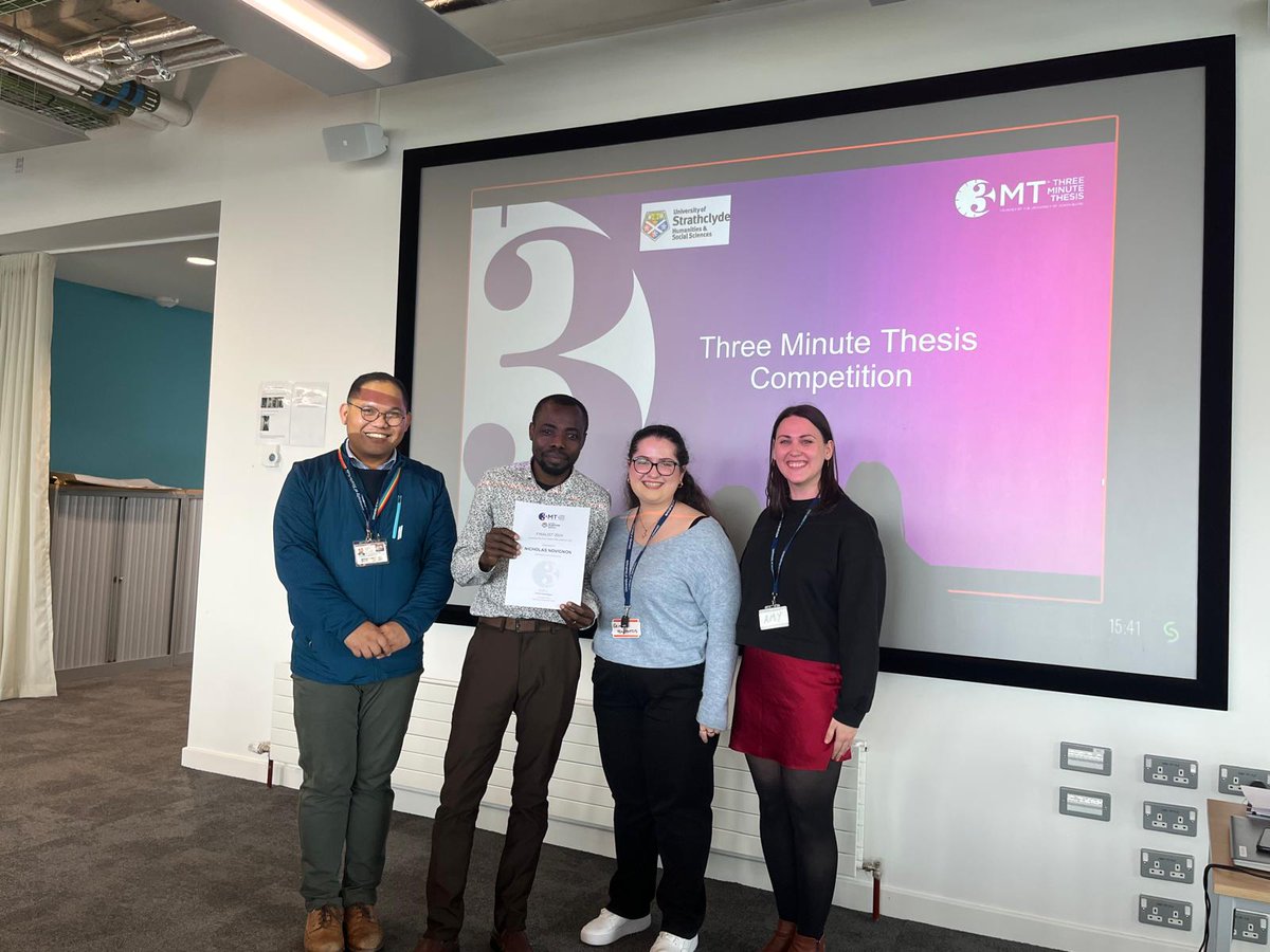 #3MT at the #HaSSPGRConference 2024!  

Nicholas Novignon from @StrathEDU presented “Excluded in Inclusion: the place in inclusive pedagogy” 

#Strathlife @StrathHaSS @UniStrathclyde @StrathRDP #Research #PhD #PGRlife #Humanities and #SocialSciences