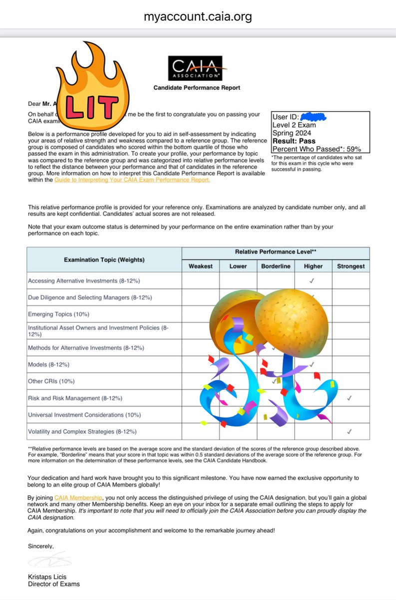 CFA, FRM ไปแล้ว ล่าสุดที่เก็บได้คือ Chartered Alternative Investment Analyst (CAIA) อันนี้สำหรับพวกสายลงทุนใน alternatives เช่น private equity หรือ hedge fund … ครบ 3 ตัวตามเป้าที่วางไว้ เย้