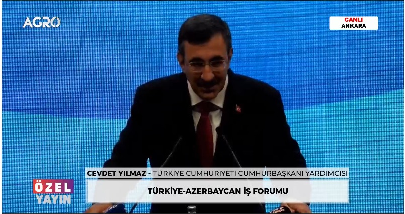 Türkiye Cumhuriyeti Cumhurbaşkanı Yardımcısı Sayın Cevdet YILMAZ, Türkiye-Azerbaycan İş Forumu'nda konuşuyor fb.watch/rXioCSTqcu/ @TOBBiletisim #agrotv #Azerbaycan #İşforumu