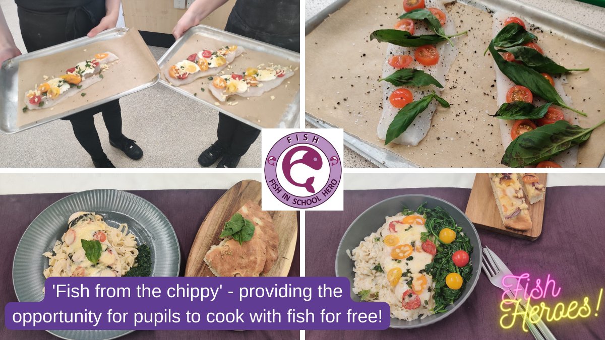 Fish from the Chippy is back! 1⃣Connect with a local chippy. 2⃣Register us both with you. 3⃣Free fish is delivered to the chippy. 4⃣You pick it up. 5⃣Pupils cook! Why not get involved? 😋🐟 Details in facebook.com/groups/fishhero @FoodTCentre @FishmongersCo