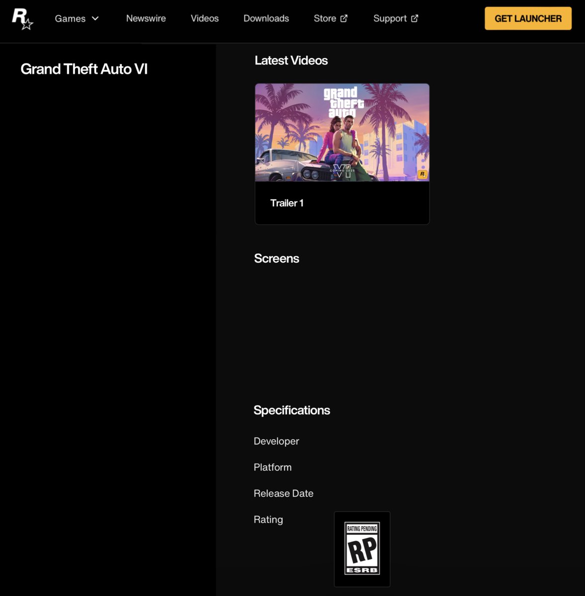 Rockstar has just added GTA 6 to the website’s database, which includes placeholders for 4 screenshots, cover art and the release date.

Do you expect an announcement soon?