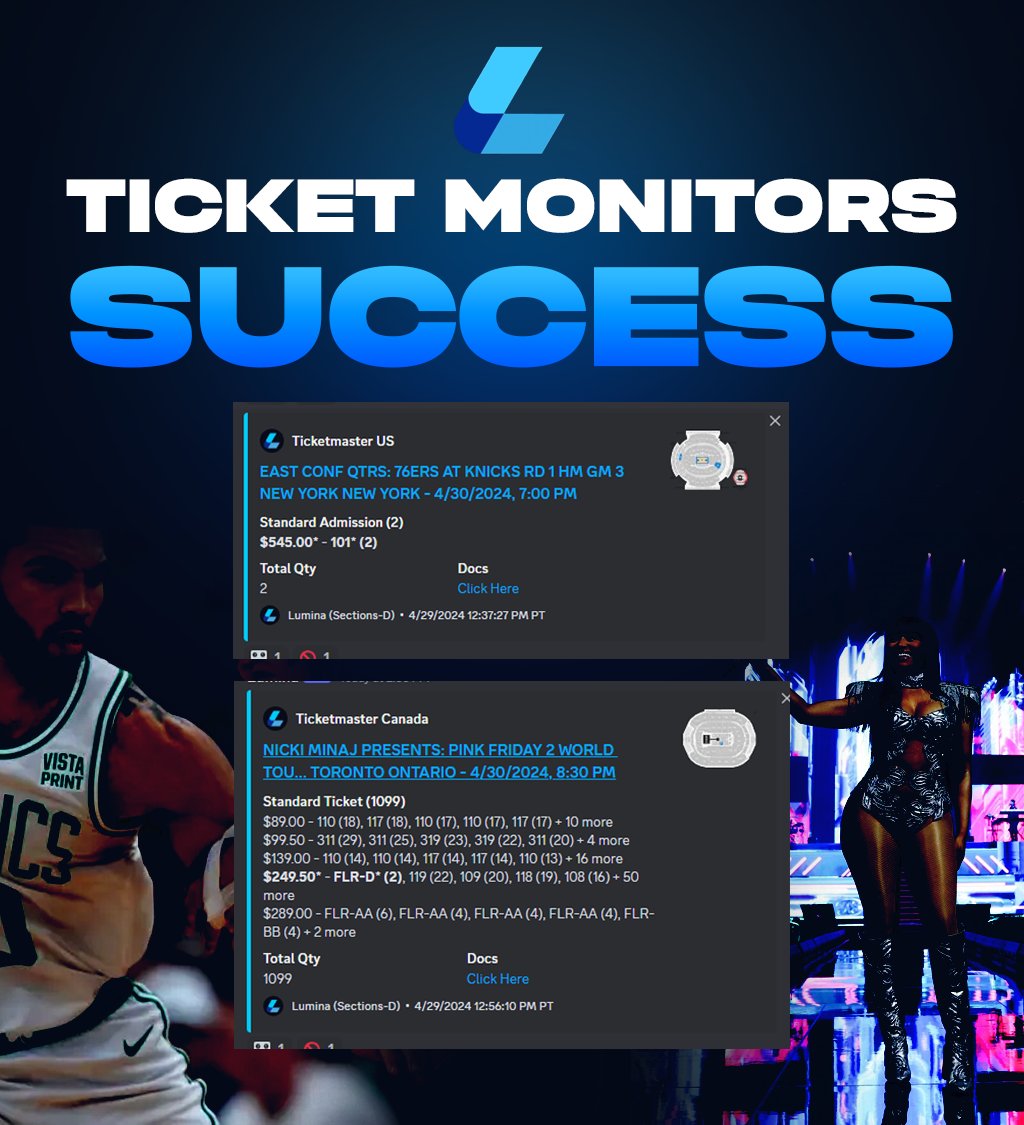 Missed out on concert tickets one too many times? Say goodbye to FOMO with Lumina Monitors! 🎟️ Our advanced monitoring technology ensures you're the first to know about ticket restocks, giving you the best shot at scoring those coveted seats. Sign up now and never miss out again!