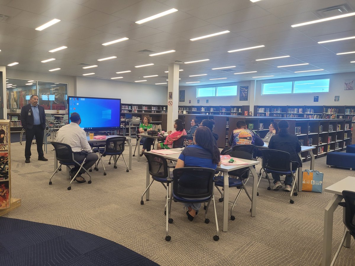 Michelle Saenz (@msaenz_lms) on Twitter photo Coffee with our awesome principal happening in the library now!
<a href="/Socorro_HS1/">Ignacio Estorga, Ed.D</a>
<a href="/RDonacio/">RDonacio_SHS</a> Coffee with our awesome principal happening in the library now!
<a href="/Socorro_HS1/">Ignacio Estorga, Ed.D</a>
<a href="/RDonacio/">RDonacio_SHS</a>