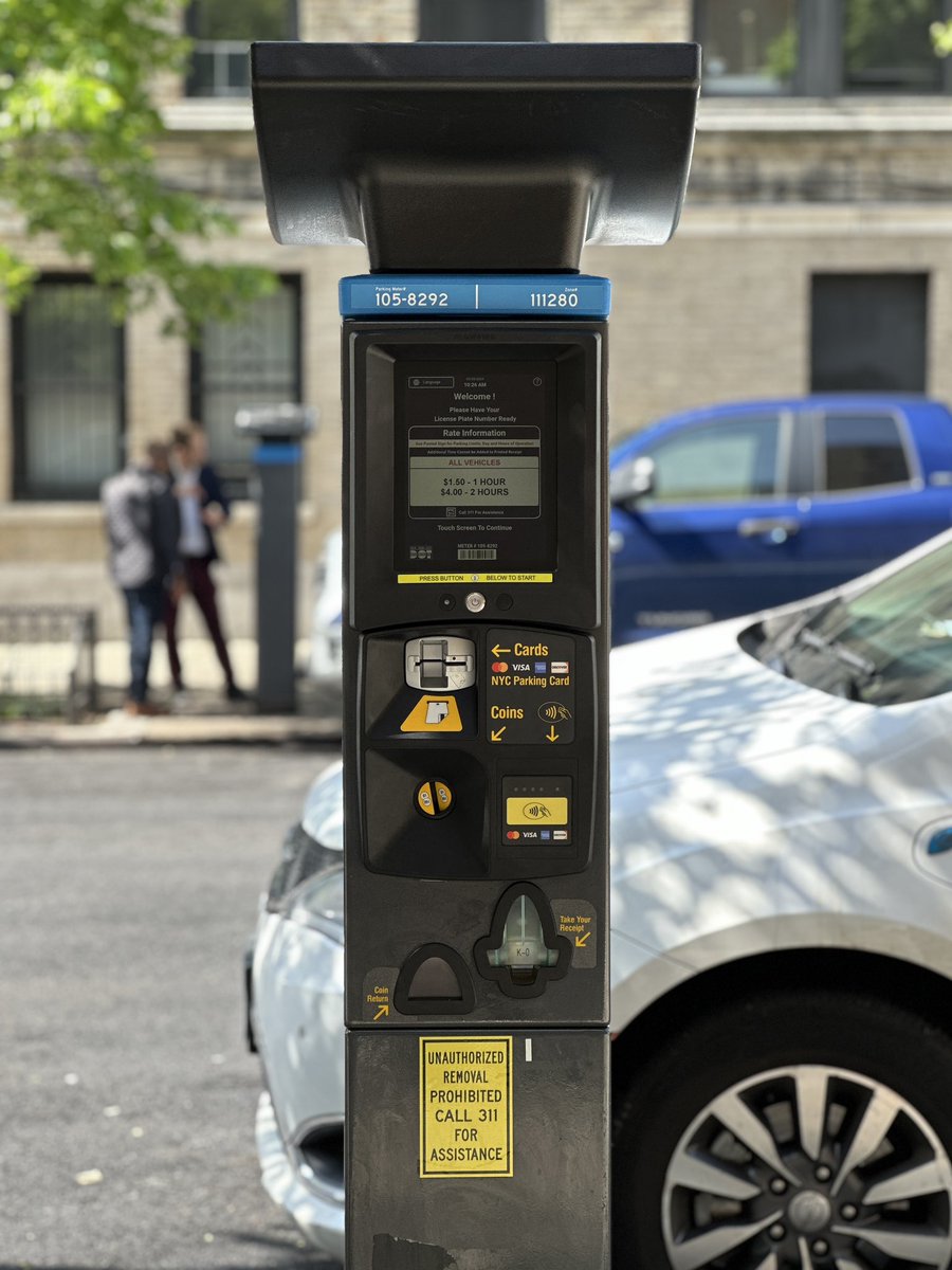 Our first new parking meters are live in Uptown Manhattan!   Each year, our parking meters produce enough paper receipts to stretch from NYC to LA. New meters allow users to simply enter their license plate number; a cleaner, greener, and simpler alternative to paper receipts.