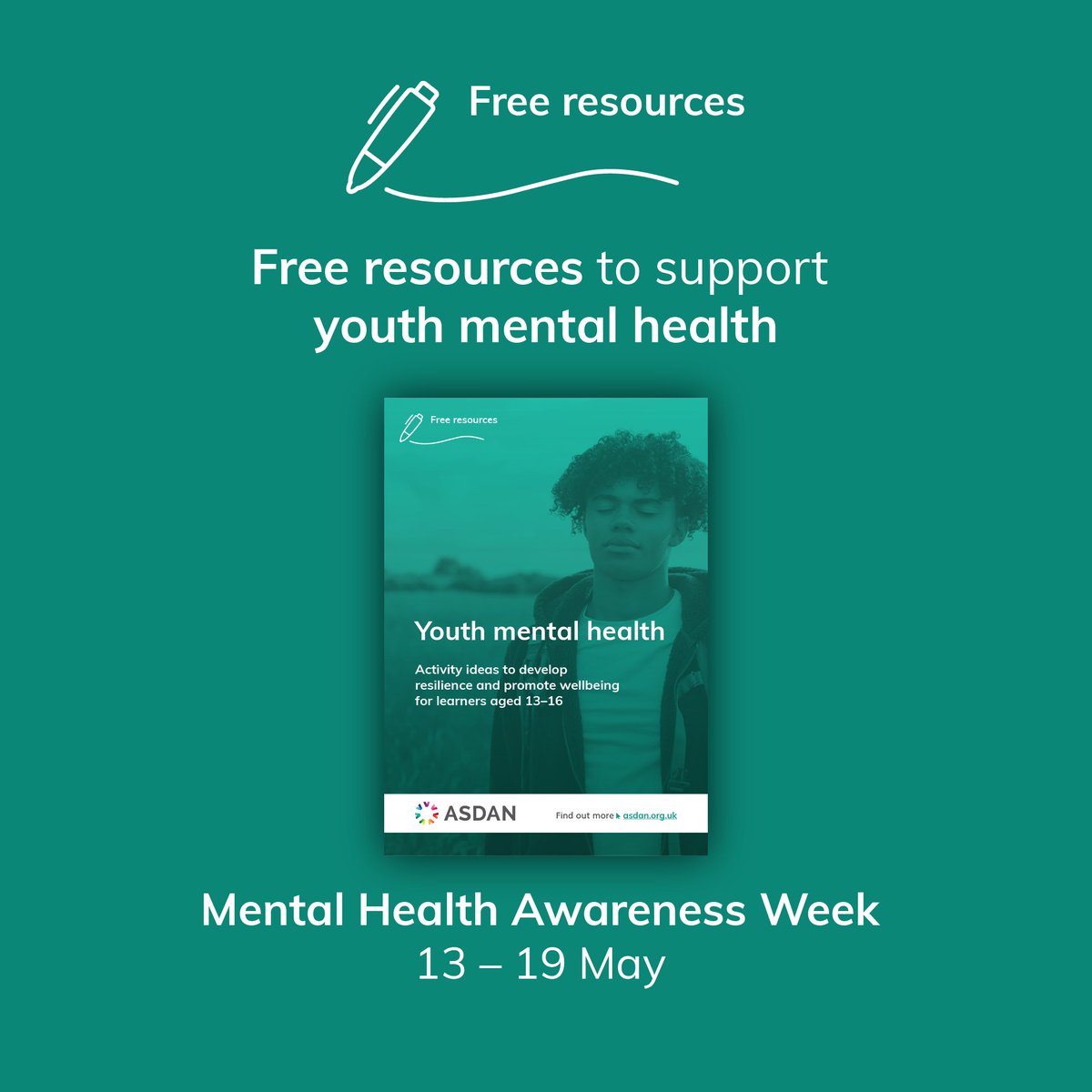 The @mentalhealth states that 50% of mental health problems are established by age 14 and 75% by age 24. Download your FREE young people's mental health resource pack for #MentalHealthAwarenessWeek (13-19 May)👉 lnkd.in/giV3afZx #MentalHealth #Wellbeing #FreeResources