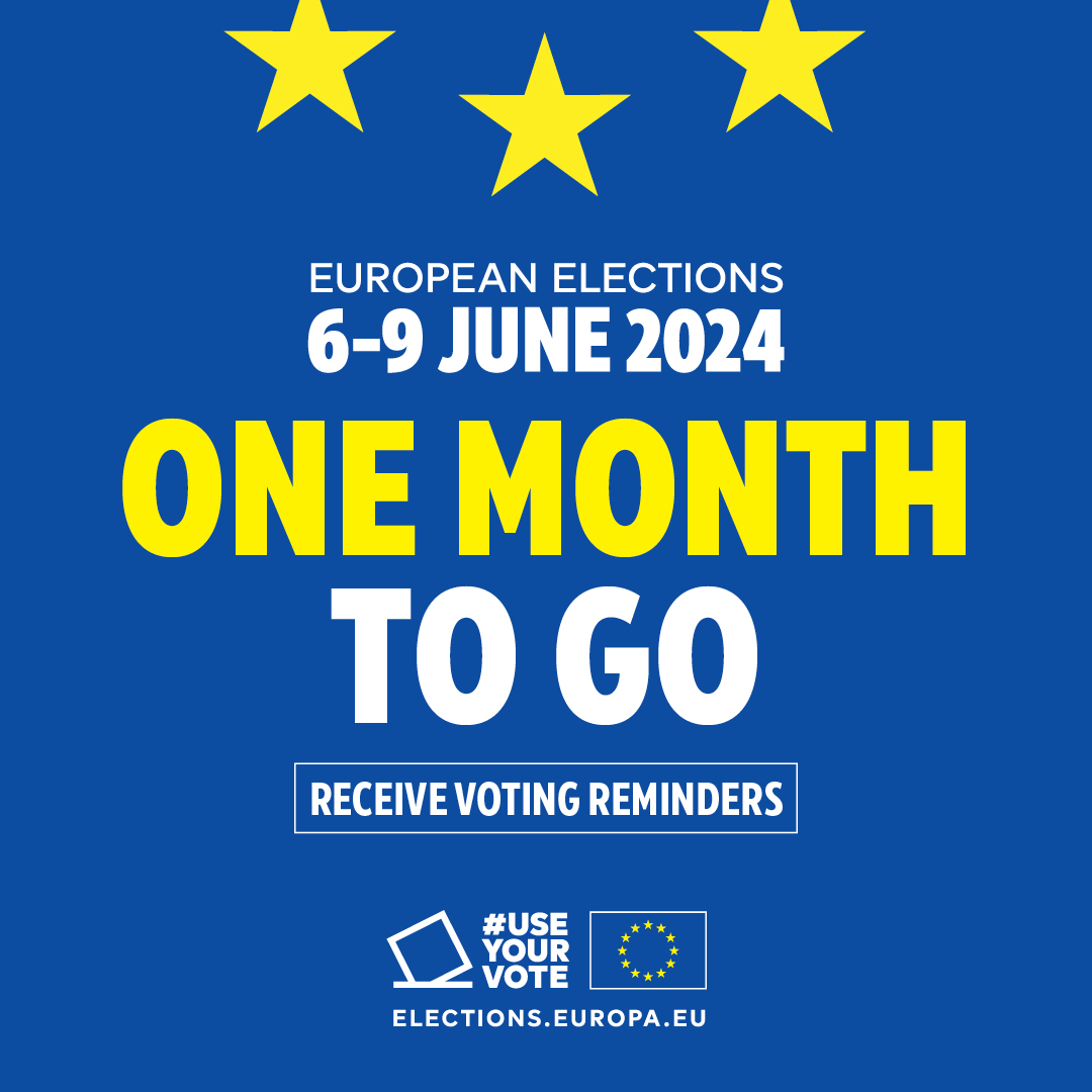 Europe Day takes on even greater significance this year as it comes one month before the #EUelections2024. This is your chance to make your voice heard in Europe, to have your say on what's most important to you. #UseYourVote. Or others will decide for you.