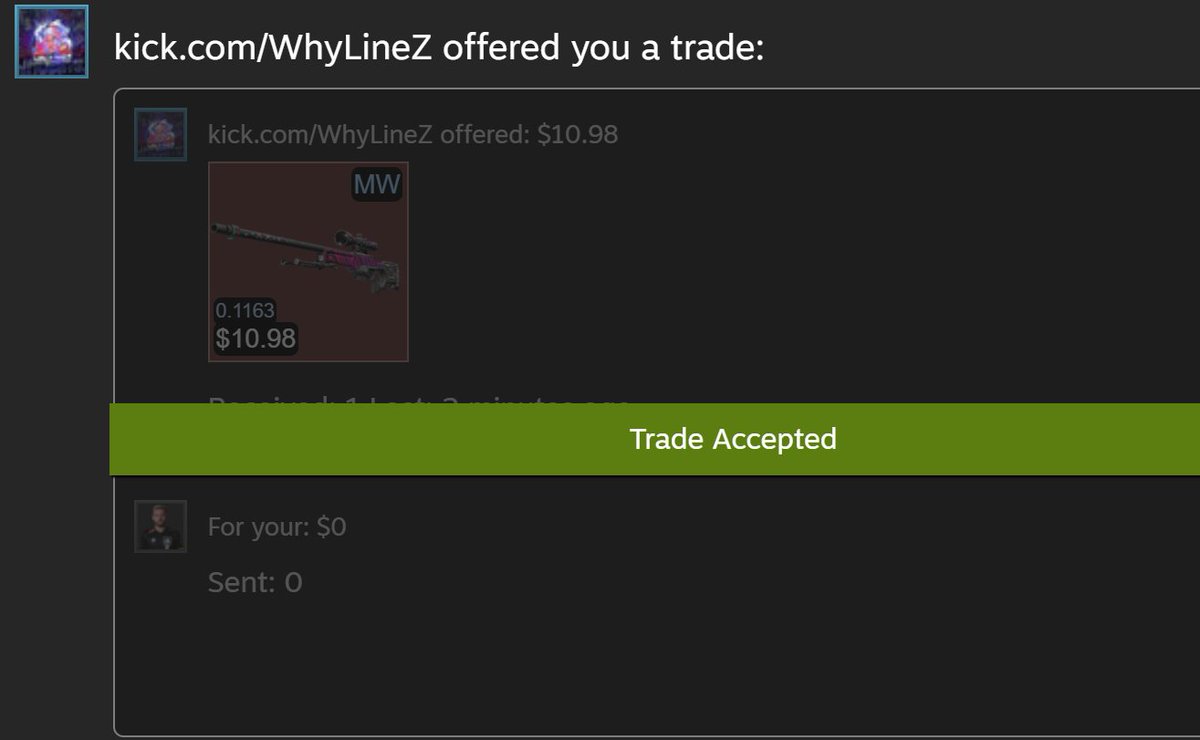 Thanks for nice looking purple AWP giveaway @WhyLineZ Much appreciated brother <3 🙏 Great play skin for my purple inventory. #whylinezlegit