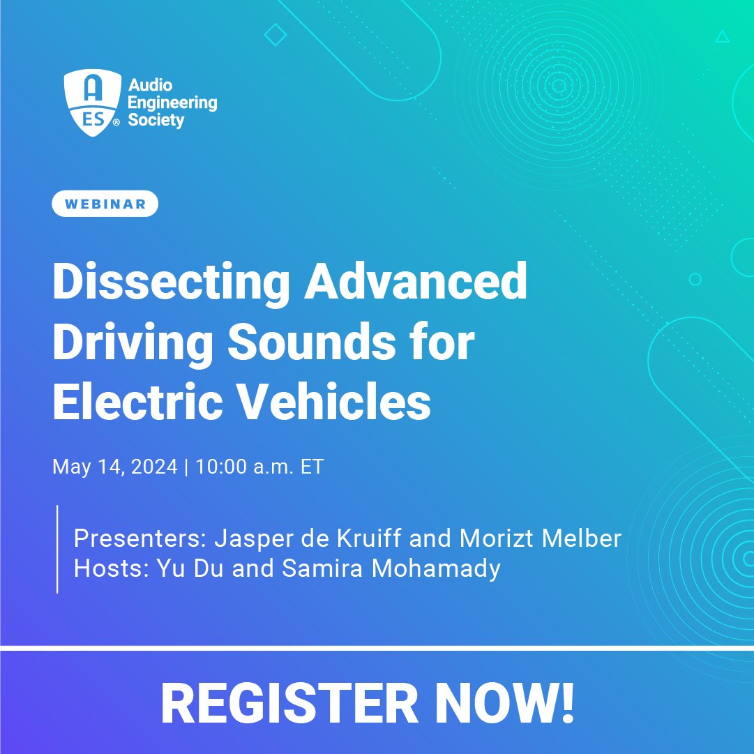 Join us for this fascinating, free webinar: Dissecting Advanced Driving Sound for Electric Vehicles 📅 Date: May 14, 2024 🕙 Time: 10:00 a.m. ET Register: bit.ly/3vNrF0e