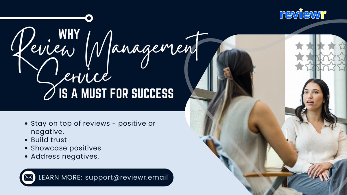 📢 Business owners! A review management service is a must for success! 

🌟 Stay on top of reviews - positive or negative. Build trust, showcase positives, address negatives. 

💰 Invest in managing your reputation for more customers! 

#ReviewManagement 
#BusinessSuccess 🚀