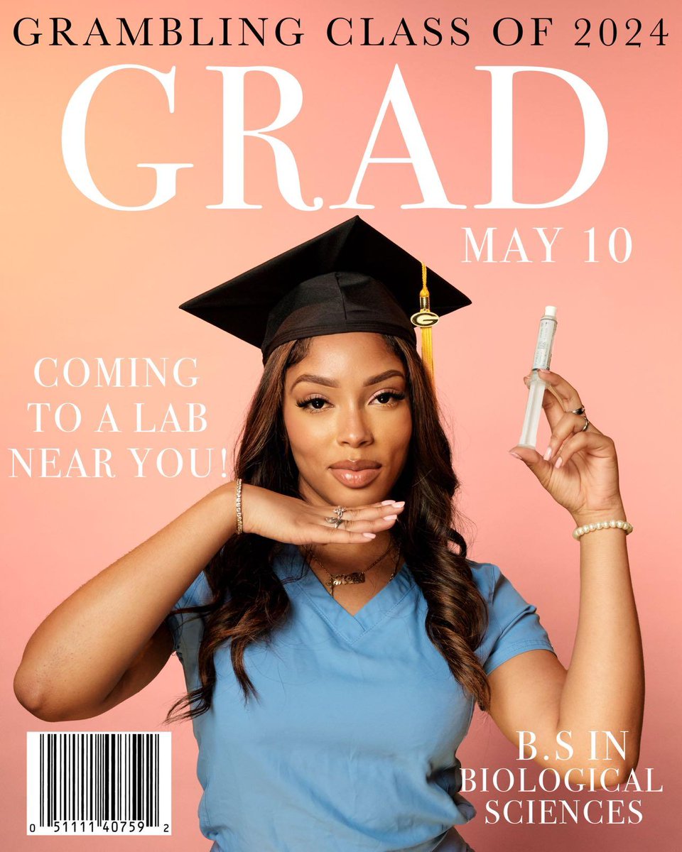 Grambling1901's tweet photo. She's a future Clinical Pathologist receiving her degree in Biology on Friday. Morgan Reece, a Hayward, CA native, made her mark at GSU being a part of FSUB, SGA, and Miss Senior on the Royal Court. Keep making us proud, #GramFam! #CongratsGrad #GramGrad24 https://t.co/N8jODVPFKn