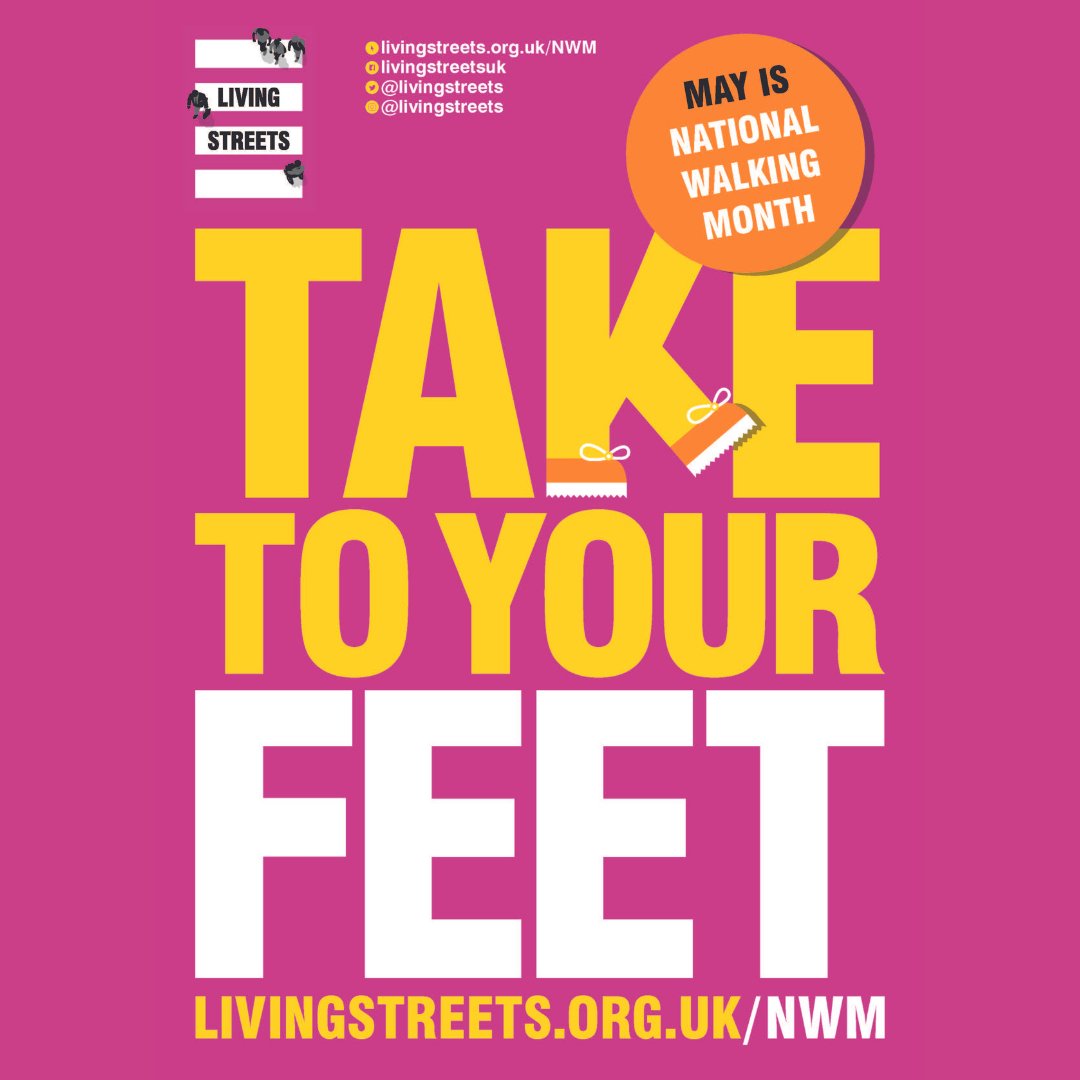 Join Living Streets for an exciting event dedicated to promoting walking as a fun, healthy, and eco-friendly way to get around.

For more information, go to livingstreets.org.uk/get-involved/n…

#TakeToYourFeet #NationalWalkingMonth