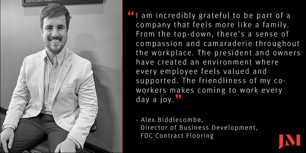 Alex serves as Director of Business Development for our #commercialflooring division, FDC Contract. He’s been with us for 7 years, manages flooring accounts, and works to expand the business by building relationships. 

#johnamarshallco #fdccontractflooring #officeflooring #kc
