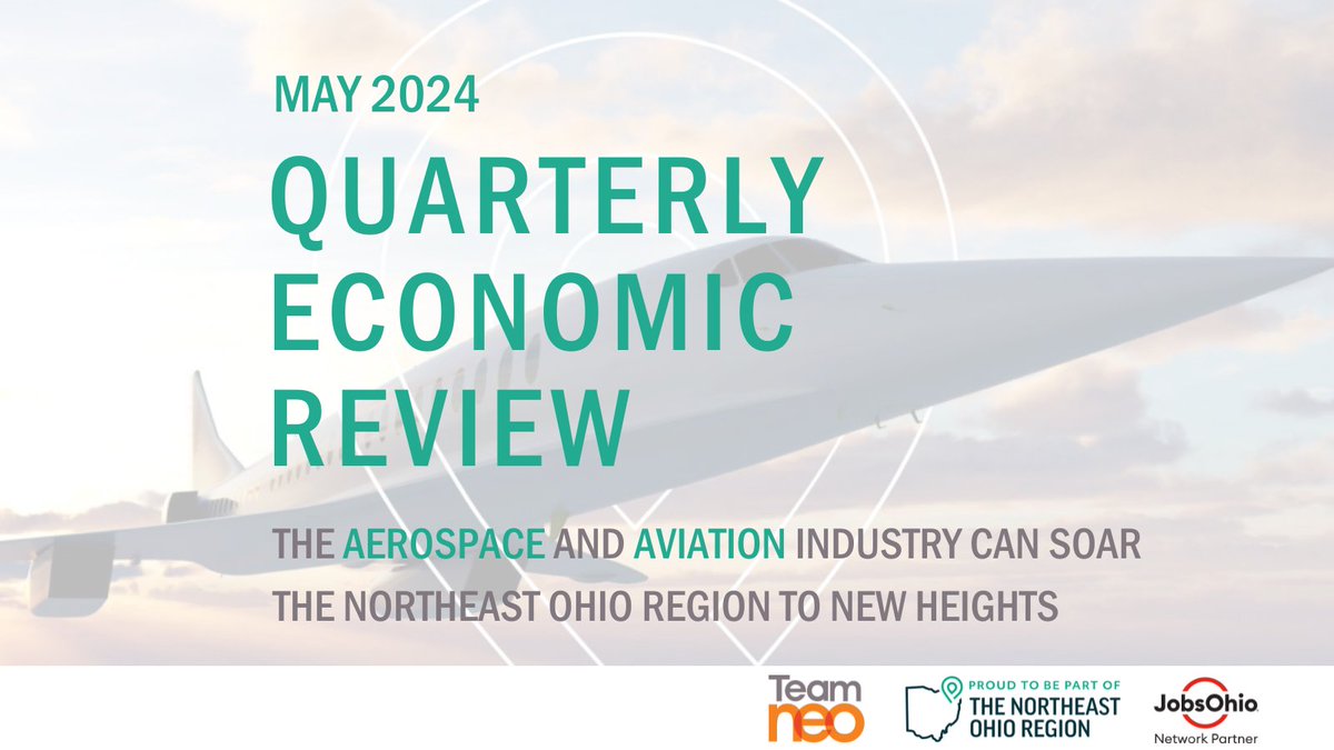 Check out #TeamNEO’s May 2024 Quarterly Economic Review to learn more about the unique opportunities the region has available to support the #Aerospace & #Aviation industries ✈️🚀 bit.ly/3JSe0IE #northeastohioregion #NEOhio #EconDev #vibranteconomy #economicvibrancy