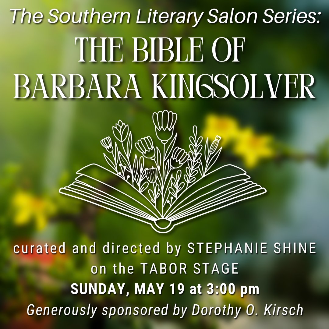 “I have had a personal relationship with Kingsolver’s works for over 30 years,” says Shine.  “I find that her expansiveness, fueled by her intelligence & curiosity, makes her writing of vital importance.' Join us for THE BIBLE OF BARBARA KINGSOLVER! tnshakespeare.org/bible-of-barba…