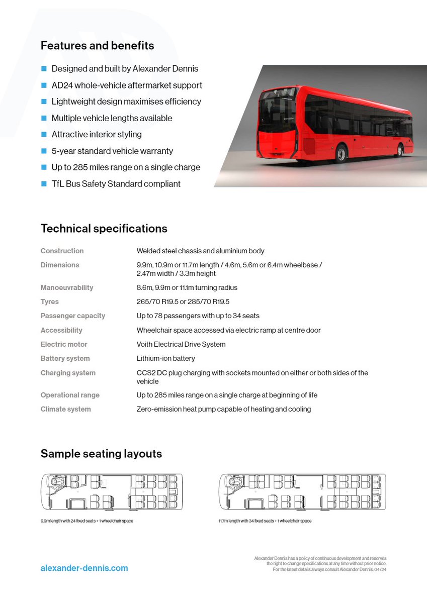Enviro200EV - The all-rounder The Alexander Dennis Enviro200EV is the battery-electric single decker that has been engineered for the specific requirements of bus operation in the UK and Ireland. alexander-dennis.com/buses-coaches/…