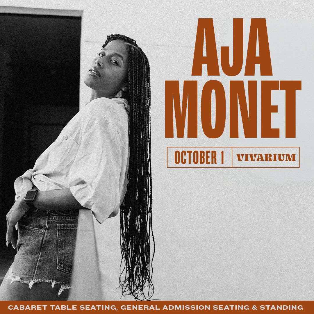 𝐕𝐈𝐕𝐀𝐑𝐈𝐔𝐌 𝐀𝐍𝐍𝐎𝐔𝐍𝐂𝐄 🌱 Grammy-nominated Surrealist Blues Poet @aja_monet explores migration, spirituality, and feminity throughout her poetry, and you can experience her work of gravity LIVE at the Vivarium on October 1st! On sale 5/10 ➤ bit.ly/MONETMKE24