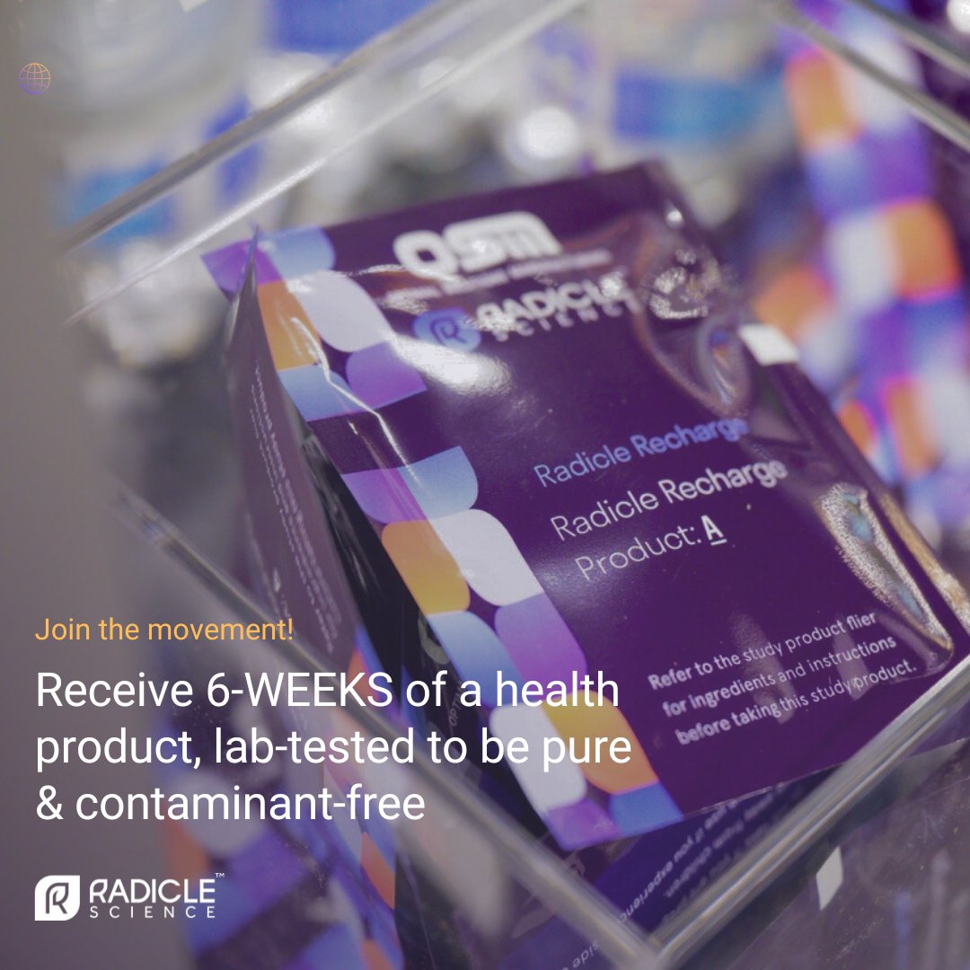 Join our studies &amp; get 6 weeks of pure health product, plus a personalized #health report! 📊 Be notified about enrollment &amp; #SignUp for future studies by subscribing to our newsletter: hubs.ly/Q02wdkW80. 

Stay tuned for recruitment updates! #volunteer #supplement