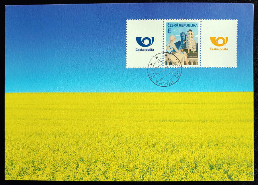 Czechia 24 Aug 2023 Ukraine Support Maxicard #2/5* Lot 121 in our auction Saturday 11th May 2024 #CanadaUkraineFoundation(CUF) #CzechiaMaxicards #HelpforUkraine #UkraineHumanitarianRelief #UkraineMaxicards bit.ly/3QChYsm