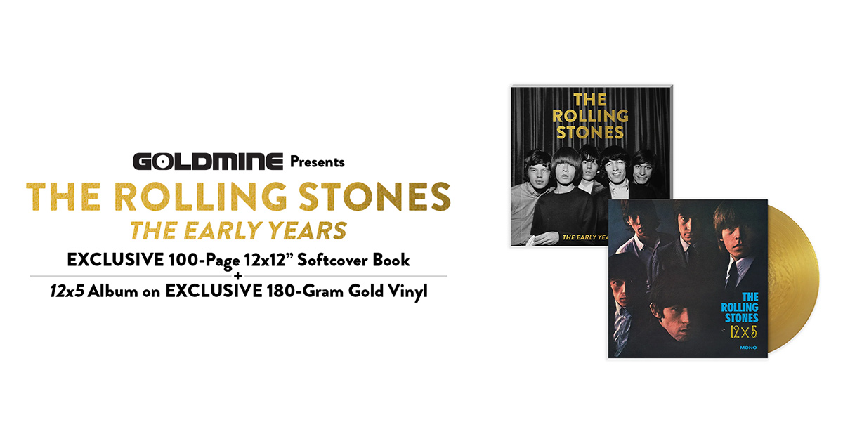 Last year, we had an exclusive colored vinyl of the #TheRollingStones compilation ‘Flowers.’ Now we have the album ‘12x5’ on gold vinyl w/ 100-page booklet about those critical early years. Click here to shop: shop.goldminemag.com/collections/ro…
