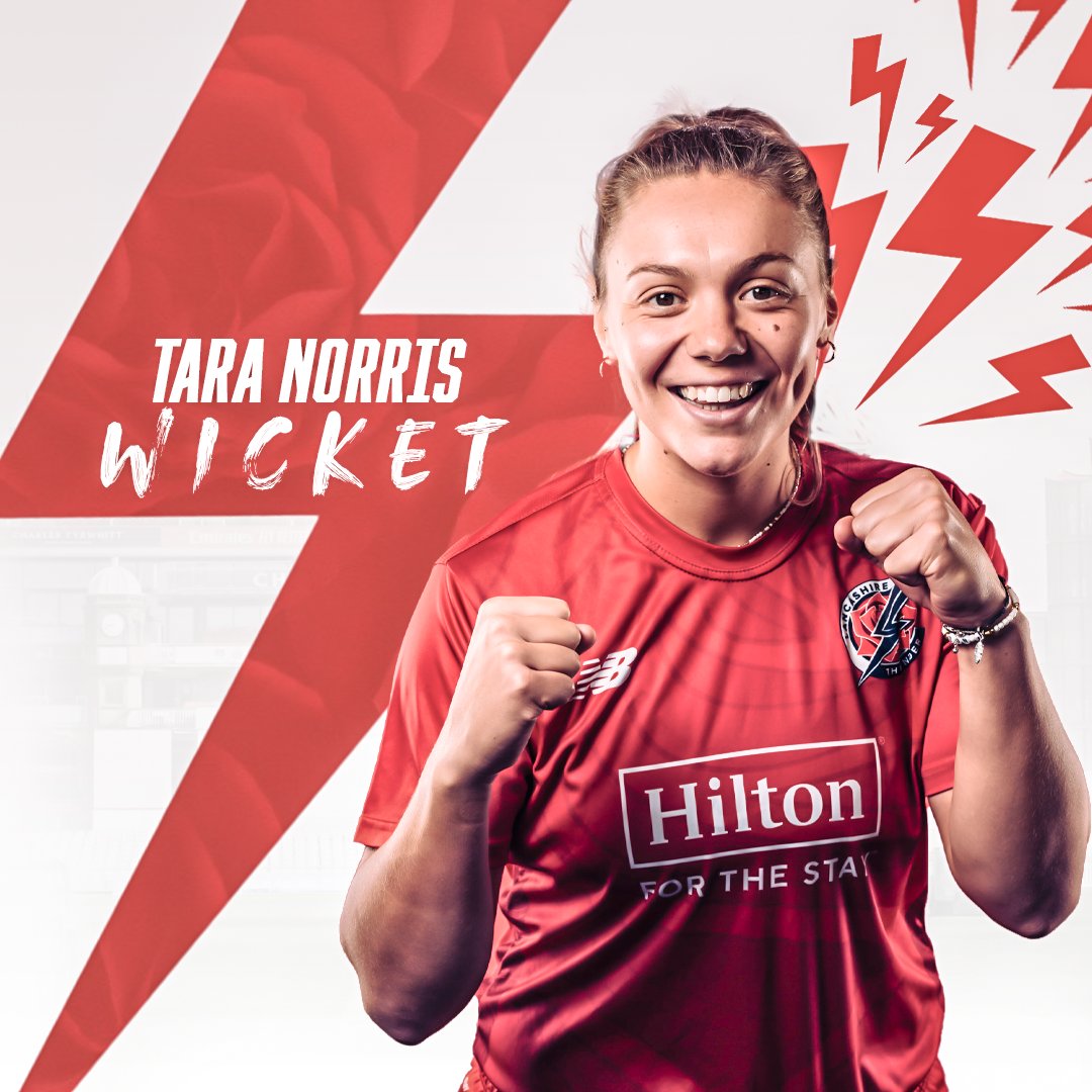 TARA UPDATE! 🚨 @Tara_Norris98 gets her first wicket of the day as Brewer picks out Smale! 144-3 (30.3) Watch LIVE on #LancsTV! 💻➡️ bit.ly/THUvSPA24 💥 #BringTheThunder