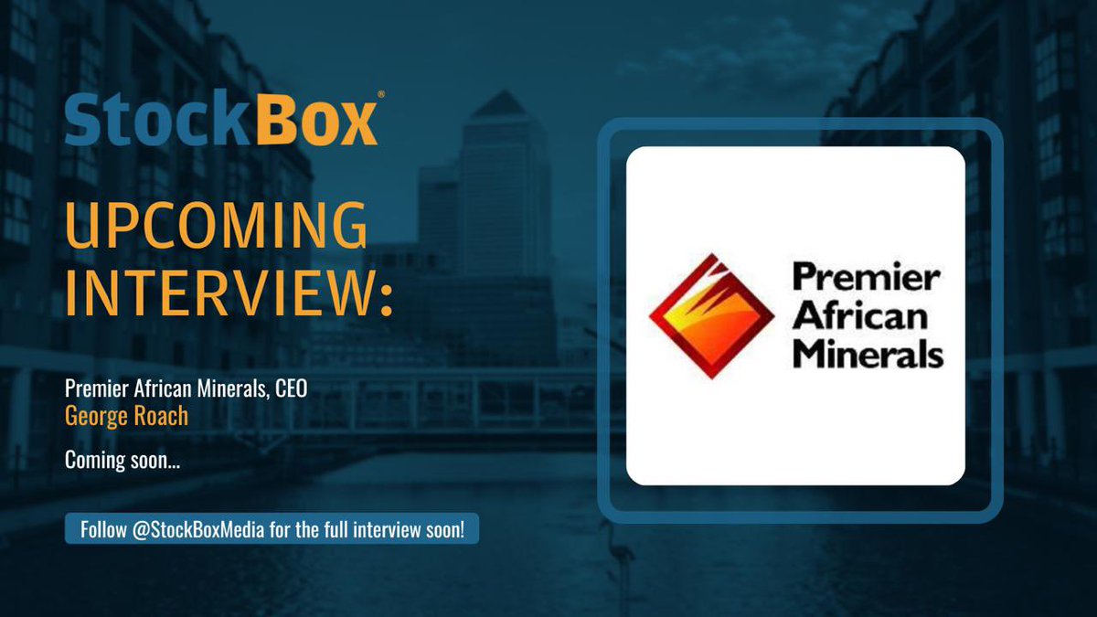 #StockBox #PREM Upcoming Interview @StockBoxMedia is speaking to @Premafrimin CEO George Roach as the company achieves continuous production of saleable spodumene and updates from todays RNS Follow @StockBoxMedia for the full interview soon!