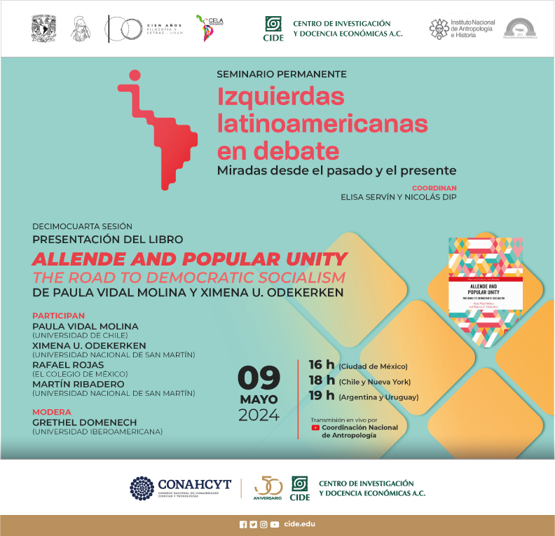La @CideHistoria te invita a la presentación del libro 'Allende and popular unity'

🗓️ 09 de mayo | 16:00 horas
📺 Sigue la transmisión #EnVivo: youtube.com/@antropologiac…
