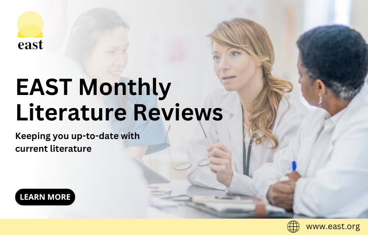 Stay up-to-date w/ the latest literature in #TraumaSurgery, #EGS, #InjuryPrevention, #TraumaNursing, #BurnSurgery, #RuralTrauma, #SurgicalCriticalCare, #PediatricTrauma, etc. by checking out the #EASTLitReview: bit.ly/3PycgXt Thank you to our sponsor @HaemoneticsCorp!