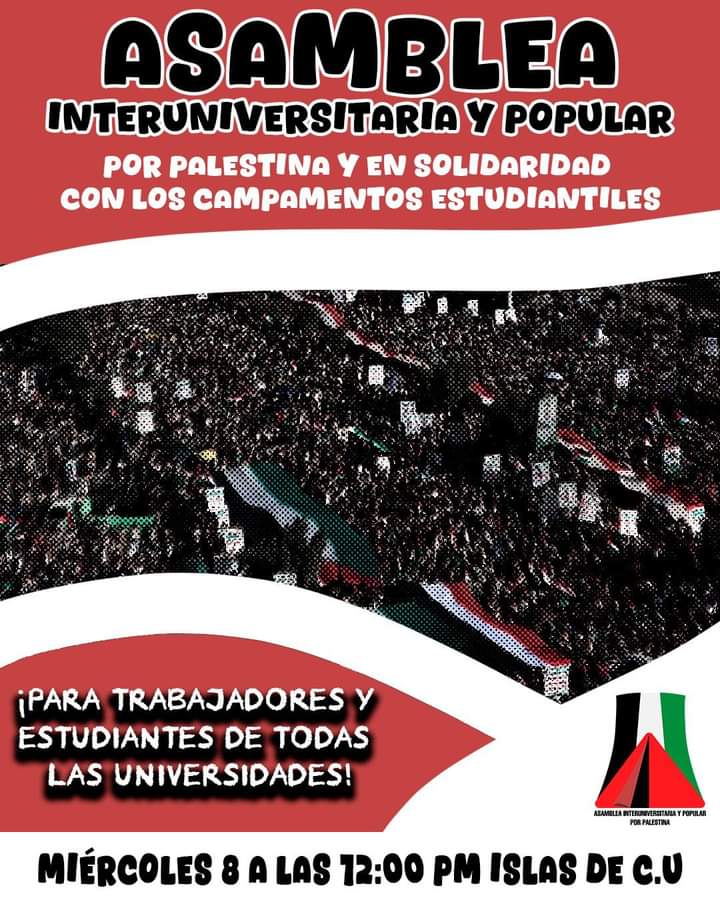 . ┋┋┏╮╭╮╭┳╮ ┃┃┋┋┣┫┋┋┋#MEXICO ╰╯┃╰┛┗┋┋╰#UNAM 🇲🇽#UNAMconPalestina🇵🇸 #TorreDeRectoría #Rafah ❤️Campamento en solidaridad con el pueblo de Palestina🇵🇸 🎯#RomperRelacionesConIsrael☠️ #Genocidio y #LimpiezaÉtnica de #Israel 🔯#卍 Vs #Palestina🇵🇸
