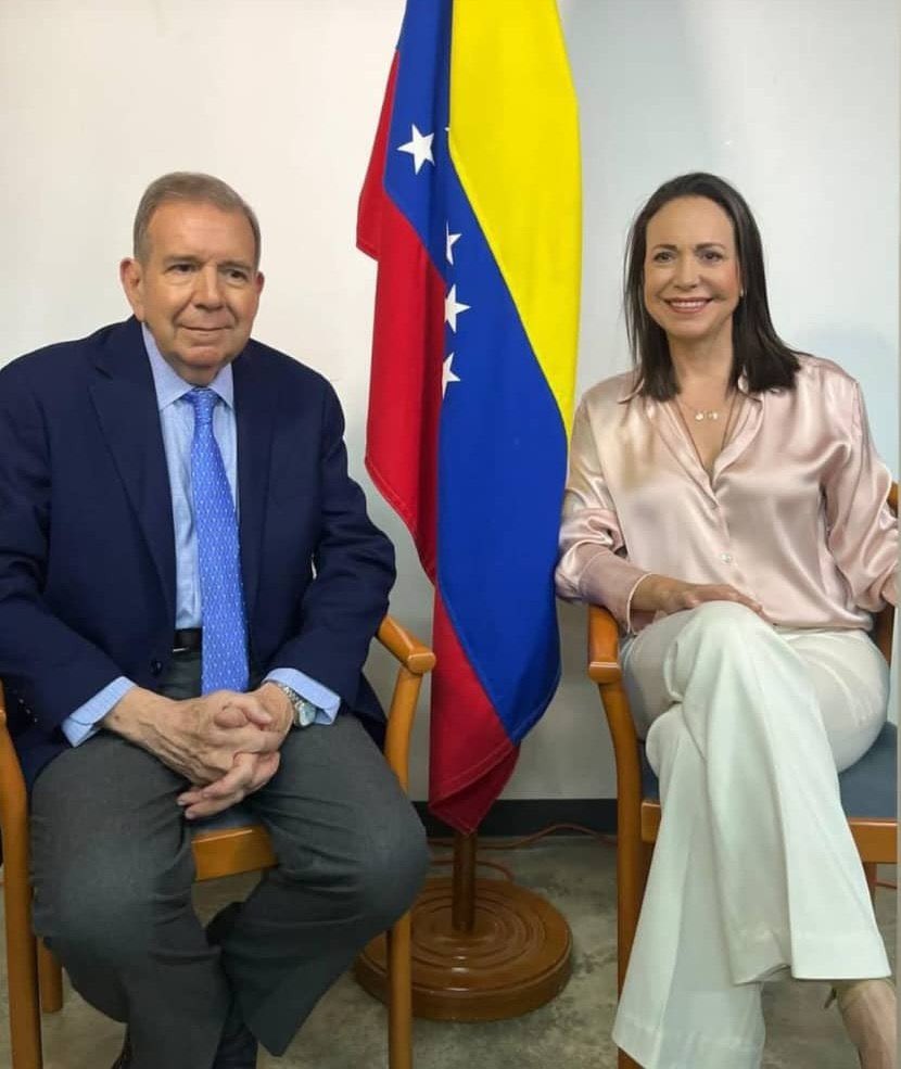 Edmundo González Urrutia @EdmundoGU y María Corina Machado @MariaCorinaYA, un equipo victorioso para llevar a Venezuela al cambio político y el rescate de la democracia con el triunfo electoral de este #28J #ConVzla #HastaElFinal