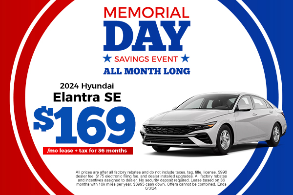 Always #GreatService, a #GreatSelection & a #GreatDeal at #LakelandHyundai - During our #MemorialDay #SalesEvent get the 2024 #Elantra for just $169/mo
FIND YOURS >>> lakelandhyundai.com/searchall.aspx…
#SaveMore #MemorialDaySavings