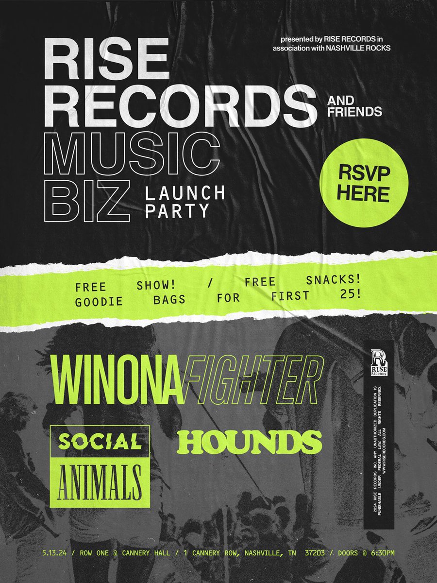 ICYMI our sweeties @riserecords are putting on a free Winona Fighter show in Nashville next monday! come one come all! RSVP HERE: prekindle.com/event/65864-ri…