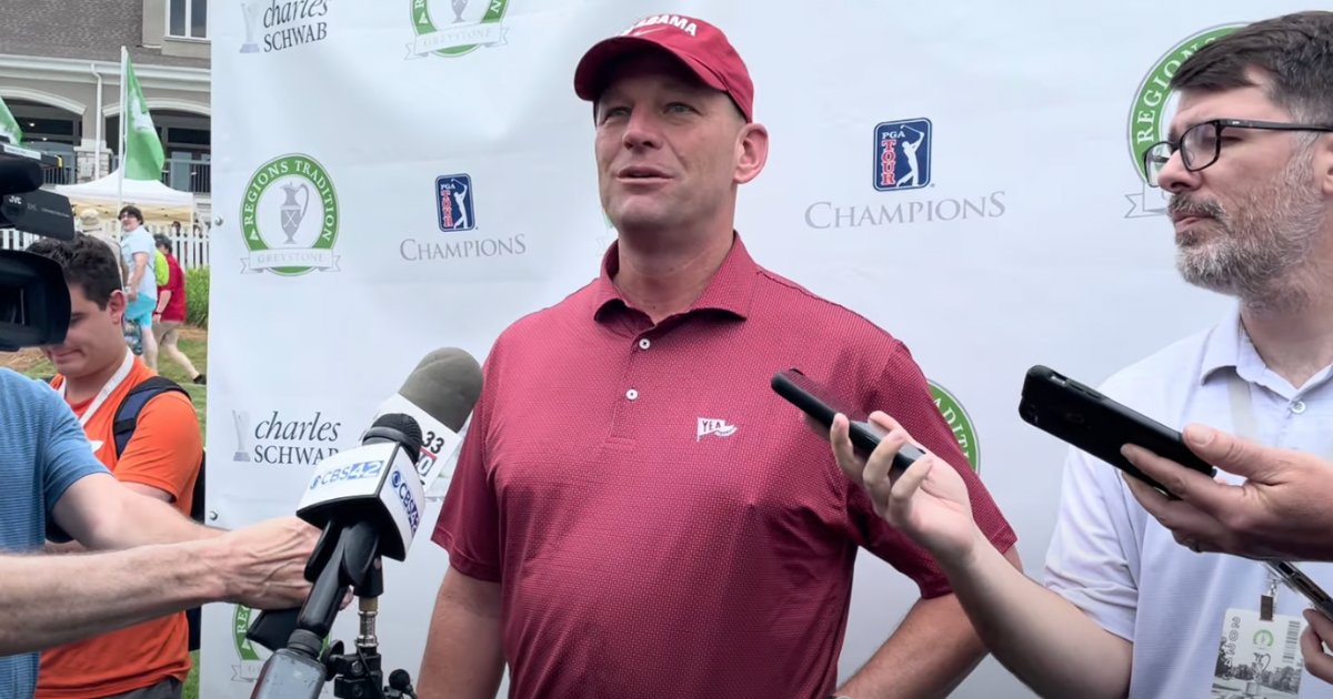 Here's everything Alabama coach Kalen DeBoer said before his first Regions Tradition Pro-Am today. 'Fans will never be worried about me playing too much golf and focusing on football after they watch what happens today.' 🔗: on3.com/teams/alabama-…