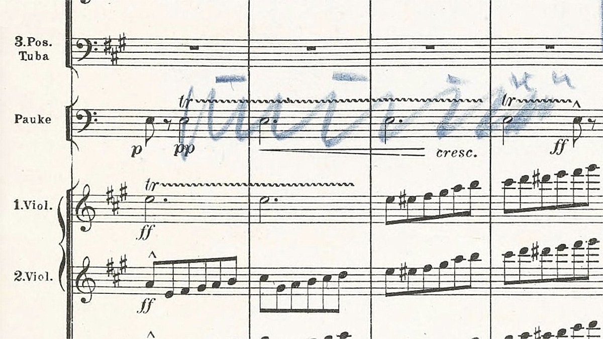 Mahler routinely altered dozens of details in his works after conducting them and then sent them to his exasperated publishers for inclusion in new editions. Thus for some of his Symphonies (Examples: Nos. 5, 6), the idea of a 'final' version is tenuous. (Below: Symphony #1)