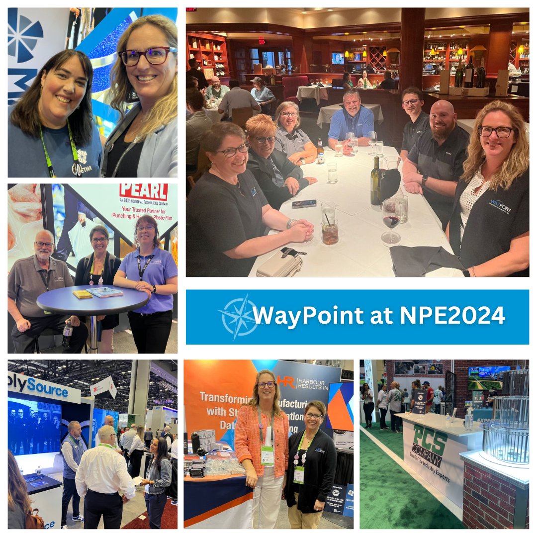 WayPointMarCom's tweet photo. Day 3 of #NPE2024, and wow, it’s flying! Loving every moment, from reconnecting with old friends to welcoming new ones and chatting with our clients. Can’t wait to see what’s next! @PLASTICS_US https://t.co/31TXOzNPpv