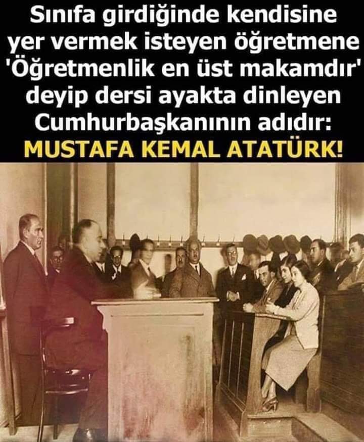 Milletleri kurtaranlar yalnız ve ancak öğretmenlerdir. Öğretmenden,eğiticiden yoksun bir millet, henüz millet namını almak istidadını keşfetmemiştir. Mustafa Kemal ATATÜRK 🇹🇷 #LaikEğitimAydınlıkTürkiye #ÖğretmeneŞiddeteHayır