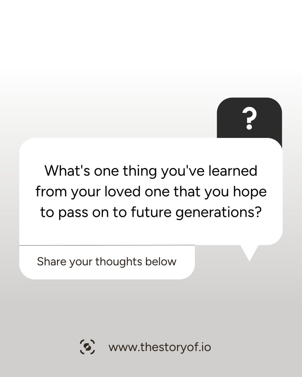 Our loved ones teach us in countless ways. What’s one lesson from yours that deserves to be shared through time?

#TheStoryOf #CherishedMoments #DigitalLegacy #PreserveYourStory