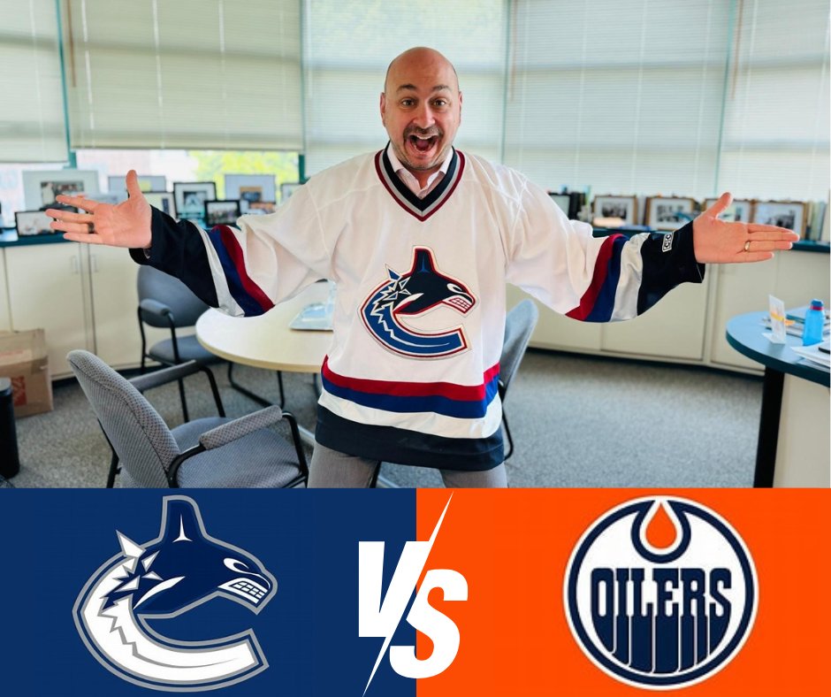 #gocanucksgo! @jewishedmonton fancy a little wager?! Federation CEO of the losing city team will have to show some true sportsmanship by donning the winning teams jersey while publicly rooting them on for round 3 in a video on X. Round 2 – Let’s go! #Canucks #vancouvercanucks
