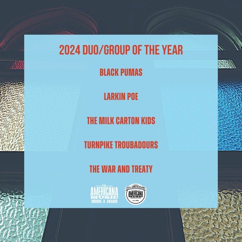Thank you @AMERICANAFEST for nominating us for 2024 Duo/Group of the Year ❤️