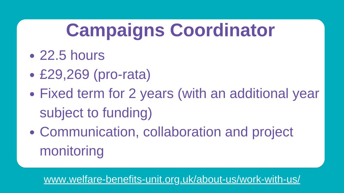 Hello. Is it me you're looking for? 
Then get your application in while you can...
welfare-benefits-unit.org.uk/about-us/work-…
#CharityJob 
#RightsJobs 
#AccessToJustice