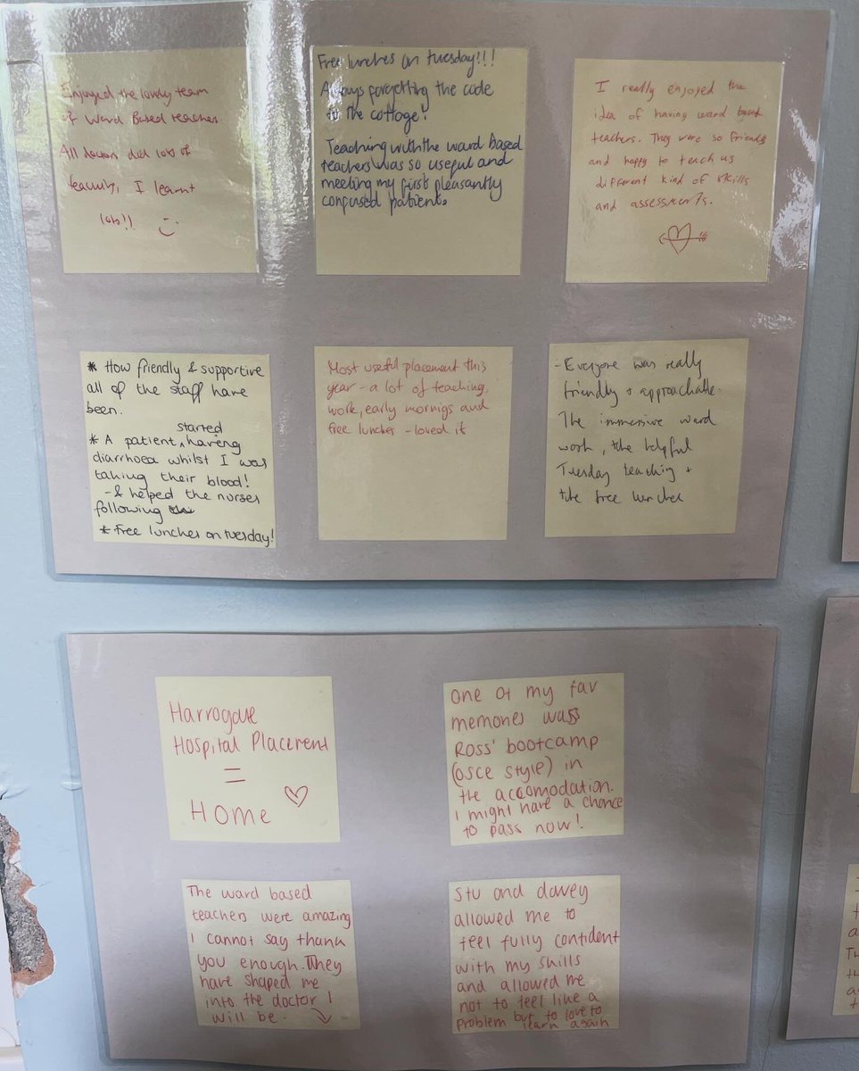 SkillsClinical's tweet photo. Yesterday we said goodbye to our @LeedsMedHealth placement 5 3rd year medical students. Below is their lasting impression of Harrogate hospital. Good luck with your OSCE’s and exams next week! #MedEd #leedsmed #medicalstudent #studentdoctor #clinicalskills https://t.co/Yj1p1VAHjF