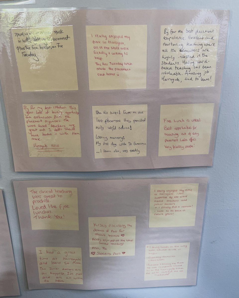 Yesterday we said goodbye to our @LeedsMedHealth placement 5 3rd year medical students. Below is their lasting impression of Harrogate hospital. Good luck with your OSCE’s and exams next week! #MedEd #leedsmed #medicalstudent #studentdoctor #clinicalskills
