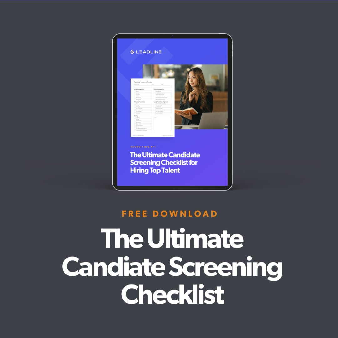 Stop Wasting Time on Hiring Mismatches! ❌

Get your hands on our FREE Ultimate Candidate Screening Checklist and find the perfect fit EVERY TIME! ✅

Download your FREE checklist today! 👉hubs.ly/Q02wx-Fd0

#HiringTips #TalentAcquisition #CandidateScreening #RecruitersLife