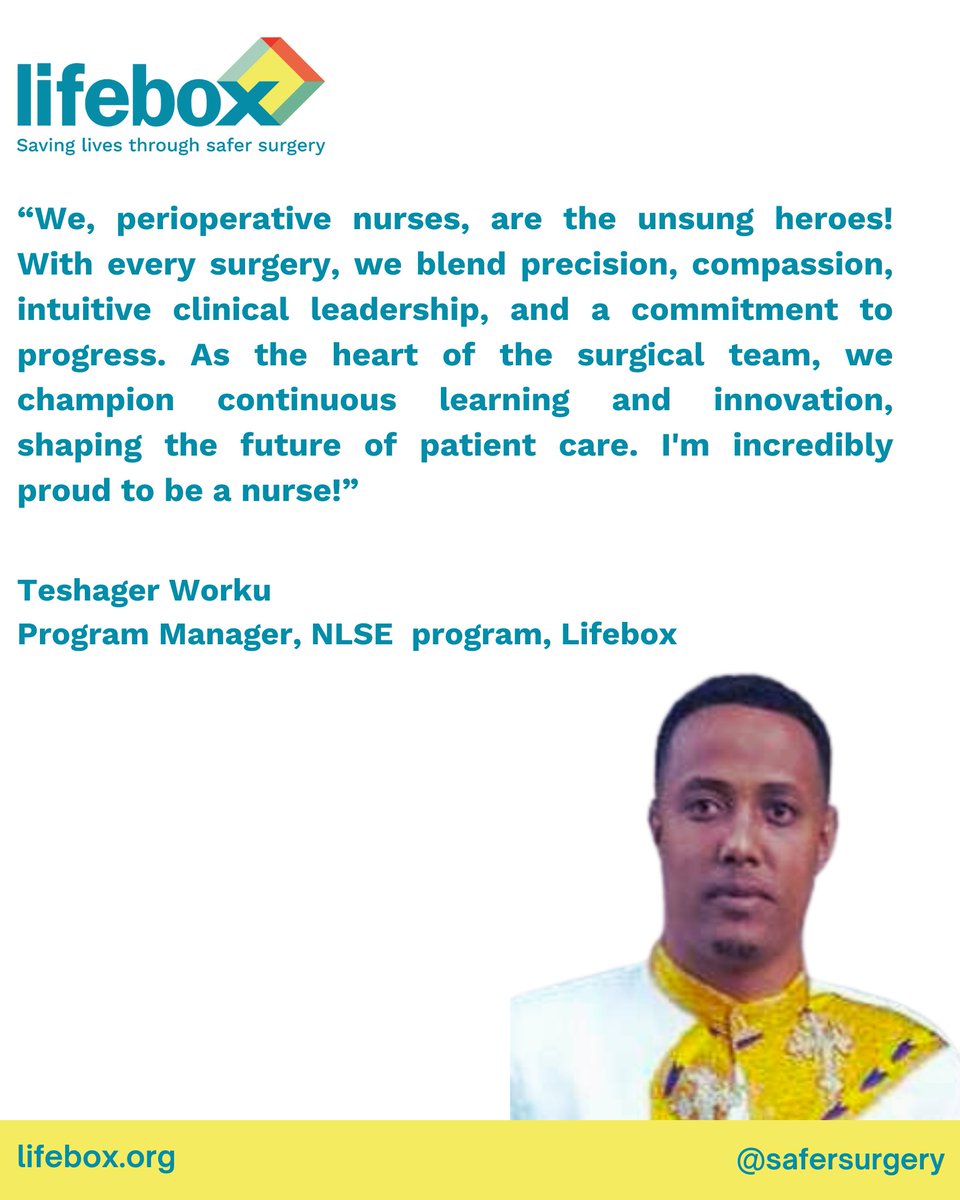 Celebrating nurses this week! Teshager Worku, the program manager for Nursing Leadership for Surgical Excellence (NLSE) program speaks about the role of nurses in the operating room. Read more about our #NLSE program here==> bit.ly/4b54ayU #SaferSurgery #NursesWeek2024
