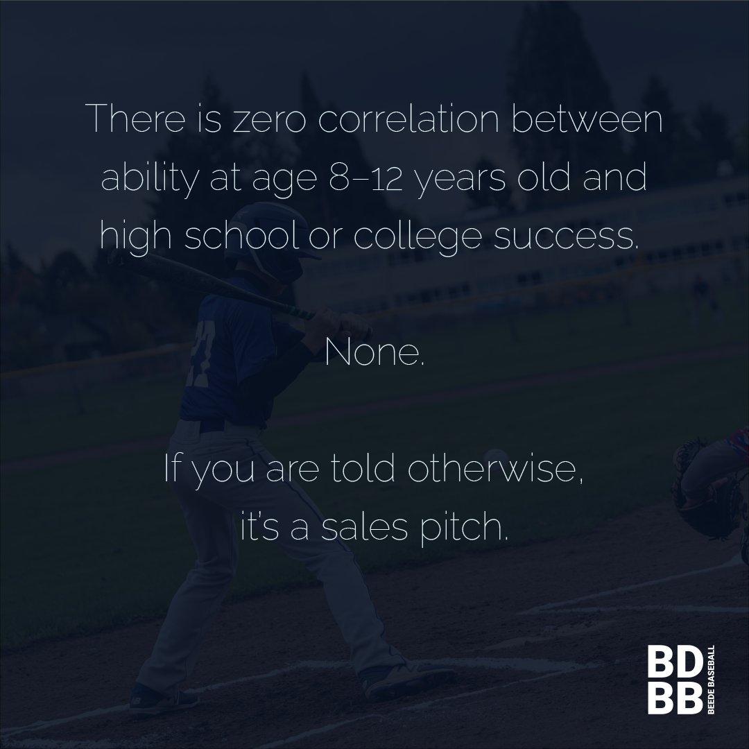 @baseballifer11 gets so many DMs from parents of youth players wondering if the team their grade schooler plays for matters. Here's a blog post on the subject: beedebaseball.com/blog/news/a-di…. #youthbaseball #travelbaseball #littleleague #baseball #youthsports