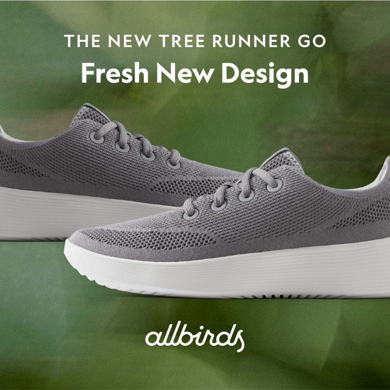 Allbirds's tweet photo. Meet Tree Runner Go: same breathable comfort as the OG, new elevated design.