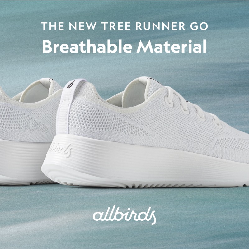Allbirds's tweet photo. Meet Tree Runner Go: same breathable comfort as the OG, new elevated design.