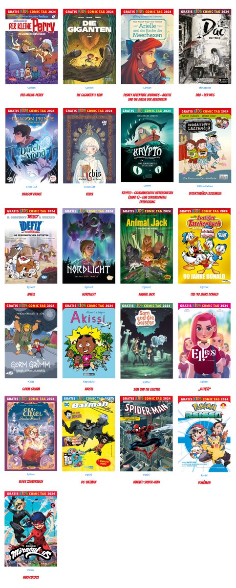 #gratiscomictag
Alle Hefte auf einen Blick

Samstach 11.Mai 2024 ist wieder einmal Gratis Comic Tag. Diesmal ganz im Rahmen von Kids-Comics.

Wir im Hamburger Univiertel sind wie immer mit am Start. 11 bis 16 Uhr. Solange der Vorrat reicht.