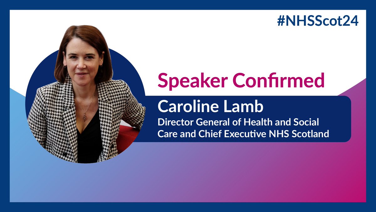 Have you checked out this year’s programme for #NHSScot24? Hear from @Carolineslamb, Chief Executive of NHS Scotland and Director General Health and Social Care as she discusses her priorities for the coming year. Register for the Event today at nhsscotlandevents.com