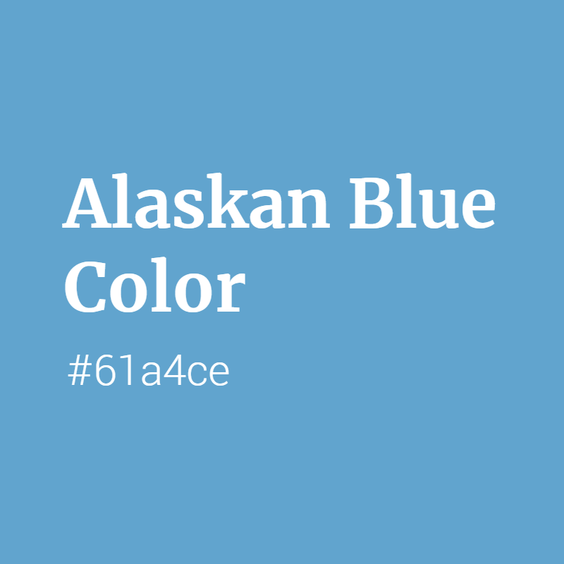 Alaskan Blue color #61a4ce A Warm Color with Blue hue! 
 Tag your work with #crispedge 
 crispedge.com/color/61a4ce/ 
 #WarmColor #WarmBlueColor #Blue #Bluecolor #AlaskanBlue #Alaskan #Blue #color #colorful #colorlove #colorname #colorinspiration